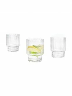 Westwing Collection Verre à eau artisanal surface rainurée Minna, 4 pièces, Ø 8 x haut. 10 cm, 300 ml -Cuisine Soldes 2022 Verre a eau artisanal surface rainuree Minna 4 pieces 4