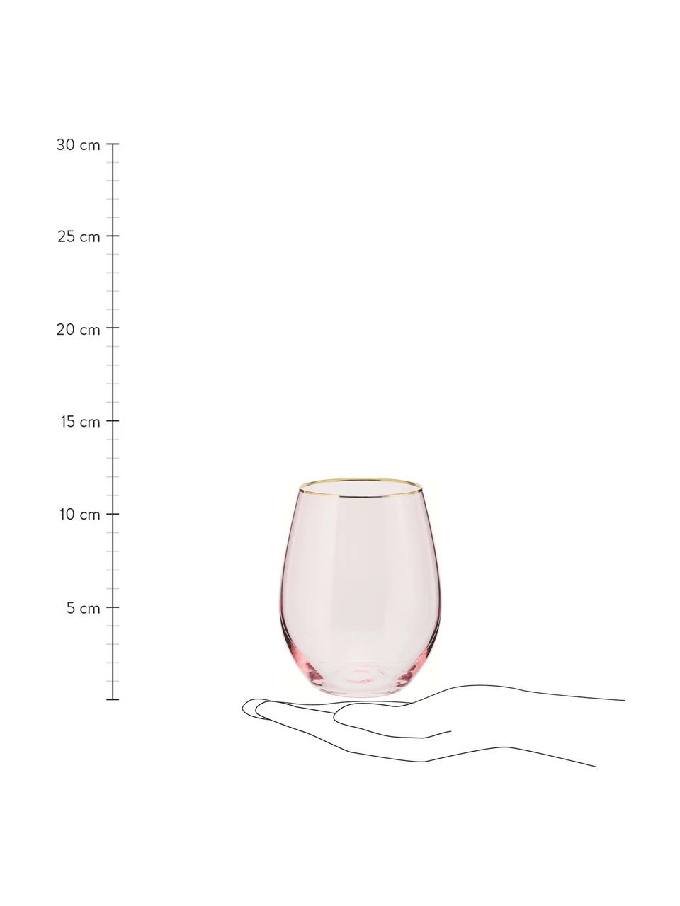 Ladelle Verre à eau avec bordure dorée Chloe, 4 pièces, Ø 9 x haut. 12 cm, 600 mlDisponibilité limitée 5 Ladelle Verre à eau avec bordure dorée Chloe, 4 pièces, Ø 9 x haut. 12 cm, 600 mlDisponibilité limitée – Image 3
