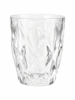 Westwing Collection Verre à eau avec embossage décoratif Colorado, 4 pièces, Ø 8 x haut. 10 cm