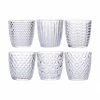 Villa D'Este Home Tivoli Verre à eau avec motif texturé Geometry, 6 élém., Ø 9 x haut. 9 cm, 380 ml