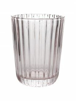 Verre à eau avec relief rainuré Blossom, 4 pièces, Ø 8 x haut. 10 cm, 260 ml