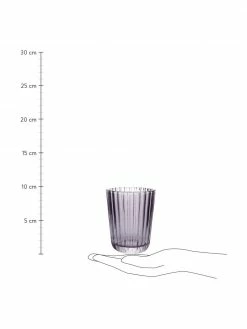 Verre à eau avec relief rainuré Blossom, 4 pièces, Ø 8 x haut. 10 cm, 260 ml -Cuisine Soldes 2022 Verre a eau avec relief rainure Blossom 4 pieces 5