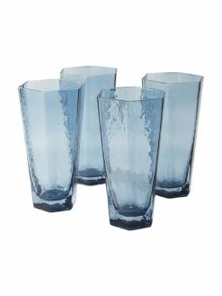 Verre à eau bleu Amory, 4 pièces, Ø 9 x haut. 17 cm, 500 ml -Cuisine Soldes 2022 Verre a eau bleu Amory 4 pieces 3