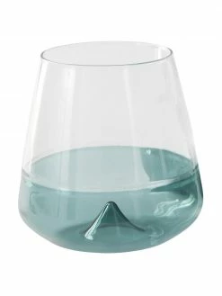 Verre à eau bleu/transparent Dunya, 4 pièces, Ø 9 x haut. 10 cm, 450 ml