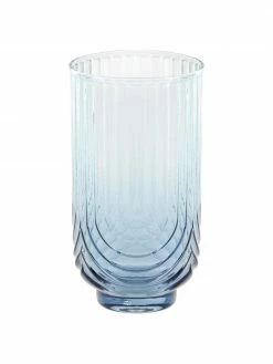 Verre à eau dégradé bleu/transparent Imani, 4 pièces, Ø 8 x haut. 14 cm, 450 ml
