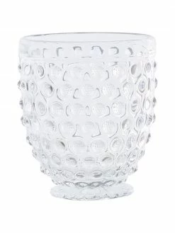 Cote Table Verre à eau embossage décoratif Perloa, 6 pièces, Ø 9 x haut. 11 cmDisponibilité limitée