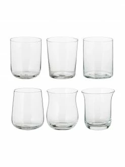 Bitossi Home Verre à eau en verre soufflé bouche Diseguale, 6 élém., Ø 8 x haut. 10 cm, 200 ml