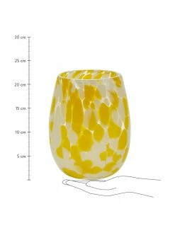 Verre à eau jaune Dots, 6 pièces, Ø 10 x haut. 21 cm, 400 ml -Cuisine Soldes 2022 Verre a eau jaune Dots 6 pieces 2