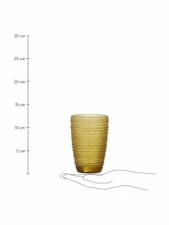 Bloomingville Verre à eau jaune embossé Blia, Ø 9 x haut. 13 cm, 375 mlSeulement 1 produit disponible -Cuisine Soldes 2022 Verre a eau jaune embosse Blia 2