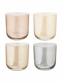 Lsa International Verre à eau peint à la main Polka, 4 élém., Ø 9 x haut. 9 cm, 420 ml