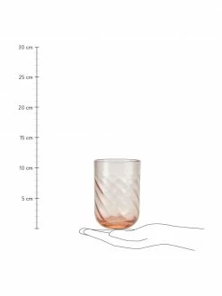 Verre à eau rose Twist, 4 pièces, Ø 8 x haut. 11 cm, 300 ml -Cuisine Soldes 2022 Verre a eau rose Twist 4 pieces 2