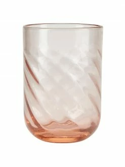 Verre à eau rose Twist, 4 pièces, Ø 8 x haut. 11 cm, 300 ml
