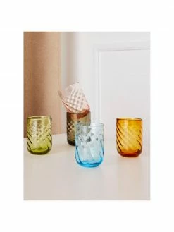 Verre à eau rose Twist, 4 pièces, Ø 8 x haut. 11 cm, 300 ml -Cuisine Soldes 2022 Verre a eau rose Twist 4 pieces 3