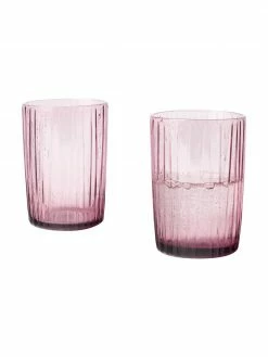 Bitz Verre à eau rose à relief rainuré Kusintha, 4 pièces, Ø 7 x haut. 10 cmSeulement 1 produit disponible -Cuisine Soldes 2022 Verre a eau rose a relief rainure Kusintha 4 pieces 3