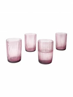 Bitz Verre à eau rose à relief rainuré Kusintha, 4 pièces, Ø 7 x haut. 10 cmSeulement 1 produit disponible -Cuisine Soldes 2022 Verre a eau rose a relief rainure Kusintha 4 pieces 4