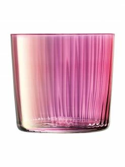 Lsa International Verre à eau soufflé bouche à surface rainurée Gems, 4 élém., Ø 8 x haut. 7 cm, 300 ml -Cuisine Soldes 2022 Verre a eau souffle bouche a surface rainuree Gems 4 elem 3