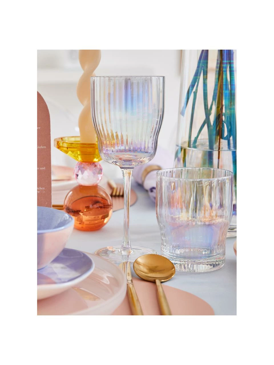 Westwing Collection Verre à eau soufflé bouche éclat nacré Juno, 4 pièces, Ø 9 x haut. 11 cm 5 Westwing Collection Verre à eau soufflé bouche éclat nacré Juno, 4 pièces, Ø 9 x haut. 11 cm – Image 3