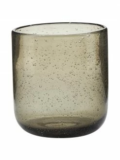 Verre à eau soufflé bouche gris Leyla, 6 pièces, Ø 8 x haut. 9 cm, 300 ml