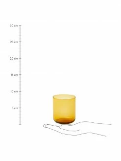 Bitossi Home Verre à eau soufflé bouche jaune Bloom, 6 pièces, Ø 7 x haut. 8 cm, 220 ml -Cuisine Soldes 2022 Verre a eau souffle bouche jaune Bloom 6 pieces 2