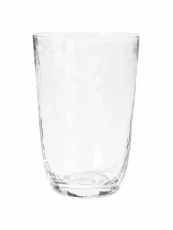Broste Copenhagen Verre à eau soufflé bouche, surface inégale Hammered, 4 pièces, Ø 9 x haut. 14 cm, 400 ml