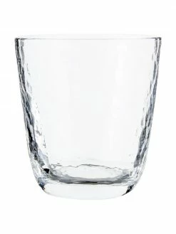 Broste Copenhagen Verre à eau soufflé bouche, surface inégale Hammered, 4 pièces, Ø 9 x haut. 10 cm, 250 ml