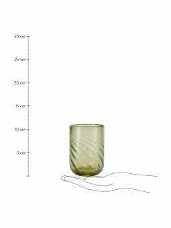 Verre à eau vert Twist, 4 pièces, Ø 8 x haut. 11 cm, 300 ml -Cuisine Soldes 2022 Verre a eau vert Twist 4 pieces 2