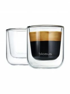 Verre à expresso double paroi Nero, 2 pièces, Ø 6 x haut. 7 cm, 80 ml
