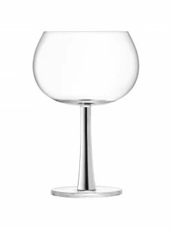 Lsa International Verre à gin avec tige argentée Gina, 2 pièces, Ø 11 x haut. 17 cm, 420 ml