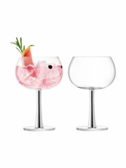 Lsa International Verre à gin avec tige argentée Gina, 2 pièces, Ø 11 x haut. 17 cm, 420 ml -Cuisine Soldes 2022 Verre a gin avec tige argentee Gina 2 pieces 3