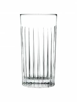 RCR Verre à long drink cristal à rainures Timeless, 6 pièces, Ø 8 x haut. 15 cm, 440 ml