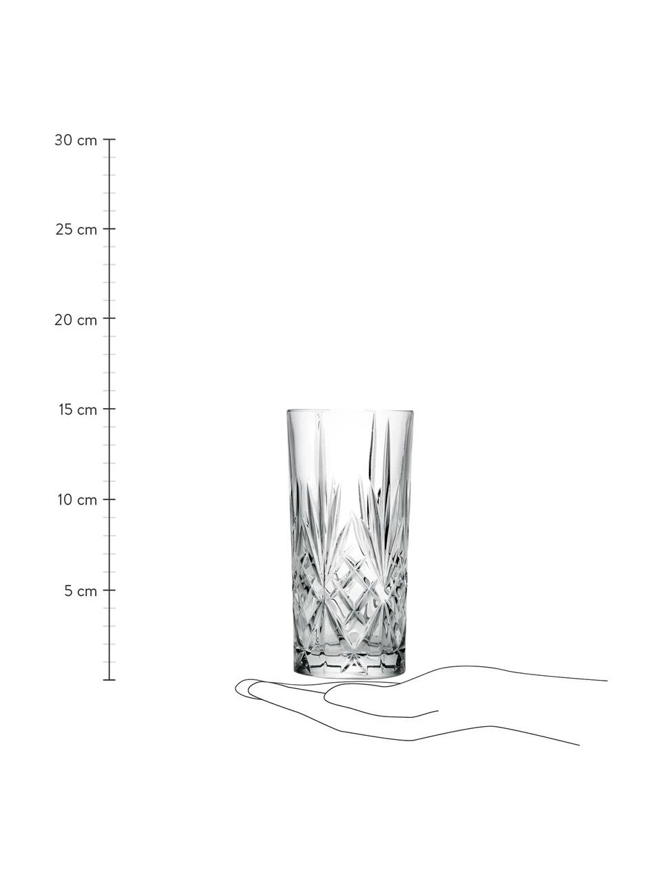 RCR Verre à long drink cristal avec embossage décoratif Bichiera, 4 élém., Ø 7 x haut. 15 cm, 360 ml 7 RCR Verre à long drink cristal avec embossage décoratif Bichiera, 4 élém., Ø 7 x haut. 15 cm, 360 ml – Image 5