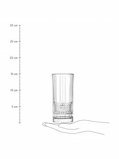 RCR Verre à long drink en cristal avec relief Brillante, 6 pièces, Ø 7 x haut. 15 cm, 350 mlDisponibilité limitée -Cuisine Soldes 2022 Verre a long drink en cristal avec relief Brillante 6 pieces 2