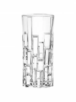 RCR Verre à long drink en cristal avec relief Etna, 6 pièces, Ø 7 x haut. 15 cm, 350 ml