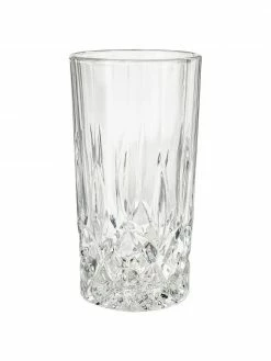 Westwing Collection Verre à longdrink cristal George, 4 pièces, Ø 8 x haut. 15 cm, 380 ml