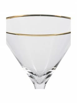 Ladelle Verre à martini transparent avec bord doré Chloe, 4 pièces, Ø 12 x haut. 19 cm -Cuisine Soldes 2022 Verre a martini transparent avec bord dore Chloe 4 pieces 3