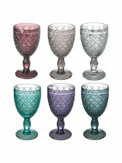 Villa D'Este Home Tivoli Verre à vin Rombi, 6 élém., Ø 9 x haut. 17 cmSeulement 1 produit disponible