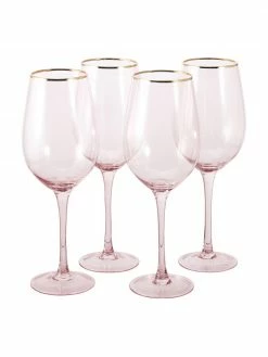 Ladelle Verre à vin avec bordure dorée Chloe, 4 pièces, Ø 9 x haut. 26 cm -Cuisine Soldes 2022 Verre a vin avec bordure doree Chloe 4 pieces 3