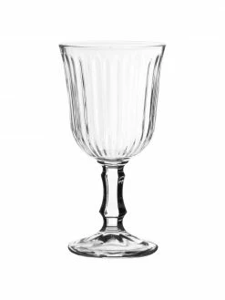 Cote Table Verre à vin avec embossage décoratif Belem, 12 pièces, Ø 8 x haut. 15 cm, 180 ml