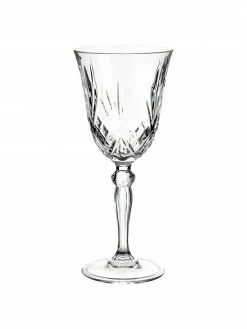 RCR Verre à vin blanc cristal à surface rainurée Melodia, 6 pièces, Ø 8 x haut. 19 cm, 210 ml