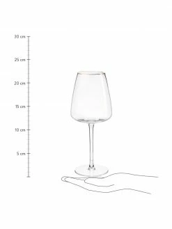 Westwing Collection Verre à vin blanc soufflé bouche avec bord doré Ellery, 4 pièces, Ø 9 x haut. 21 cm -Cuisine Soldes 2022 Verre a vin blanc souffle bouche avec bord dore Ellery 4 pieces 2