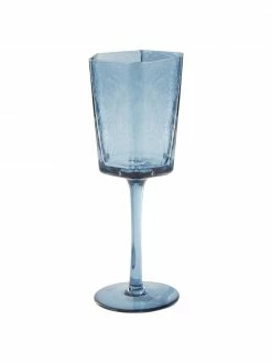 Verre à vin bleu Amory, 4 pièces, Ø 9 x haut. 22 cm, 350 ml