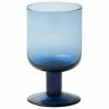 Bitossi Home Verre à vin bleu soufflé bouche Bloom, 6 pièces, Ø 7 x haut. 12 cm, 220 ml