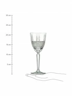 RCR Verre à vin en cristal Brillante, 6 pièces, Ø 9 x haut. 21 cm, 300 ml -Cuisine Soldes 2022 Verre a vin en cristal Brillante 6 pieces 2
