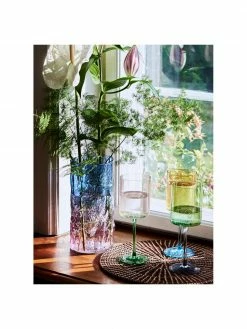 Verre à vin jaune/bleu Lilly, 2 pièces, Ø 9 x haut. 24 cm, 430 ml -Cuisine Soldes 2022 Verre a vin jaunebleu Lilly 2 pieces 5