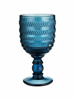 Villa D'Este Home Tivoli Verre à vin multicolore avec embossage décoratif, 6 élém., Ø 9 x haut. 17 cm -Cuisine Soldes 2022 Verre a vin multicolore avec embossage decoratif 6 elem 4