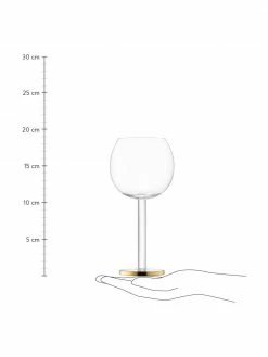 Lsa International Verre à vin soufflé bouche avec bord doré Luca, 2 pièces, Ø 9 x haut. 19 cm, 320 ml -Cuisine Soldes 2022 Verre a vin souffle bouche avec bord dore Luca 2 pieces 2