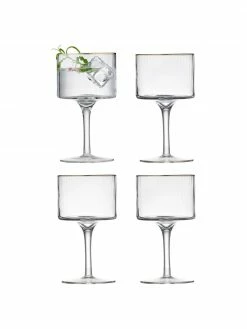 Lyngby Verre à vin soufflé bouche avec bord doré Palermo, 4 pièces, Ø 10 x haut. 17 cm, 320 ml -Cuisine Soldes 2022 Verre a vin souffle bouche avec bord dore Palermo 4 pieces 4