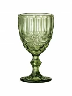 Bloomingville Verre à vin style rustique Florie, 4 pièces, Ø 9 x haut. 17 cm, 240 ml