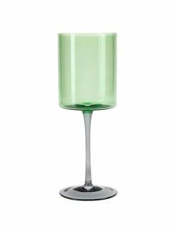 Verre à vin vert/gris Lilly, 2 pièces, Ø 9 x haut. 24 cm, 430 ml