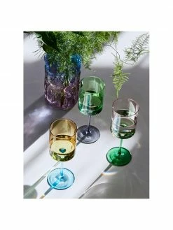 Verre à vin vert/gris Lilly, 2 pièces, Ø 9 x haut. 24 cm, 430 ml -Cuisine Soldes 2022 Verre a vin vertgris Lilly 2 pieces 4